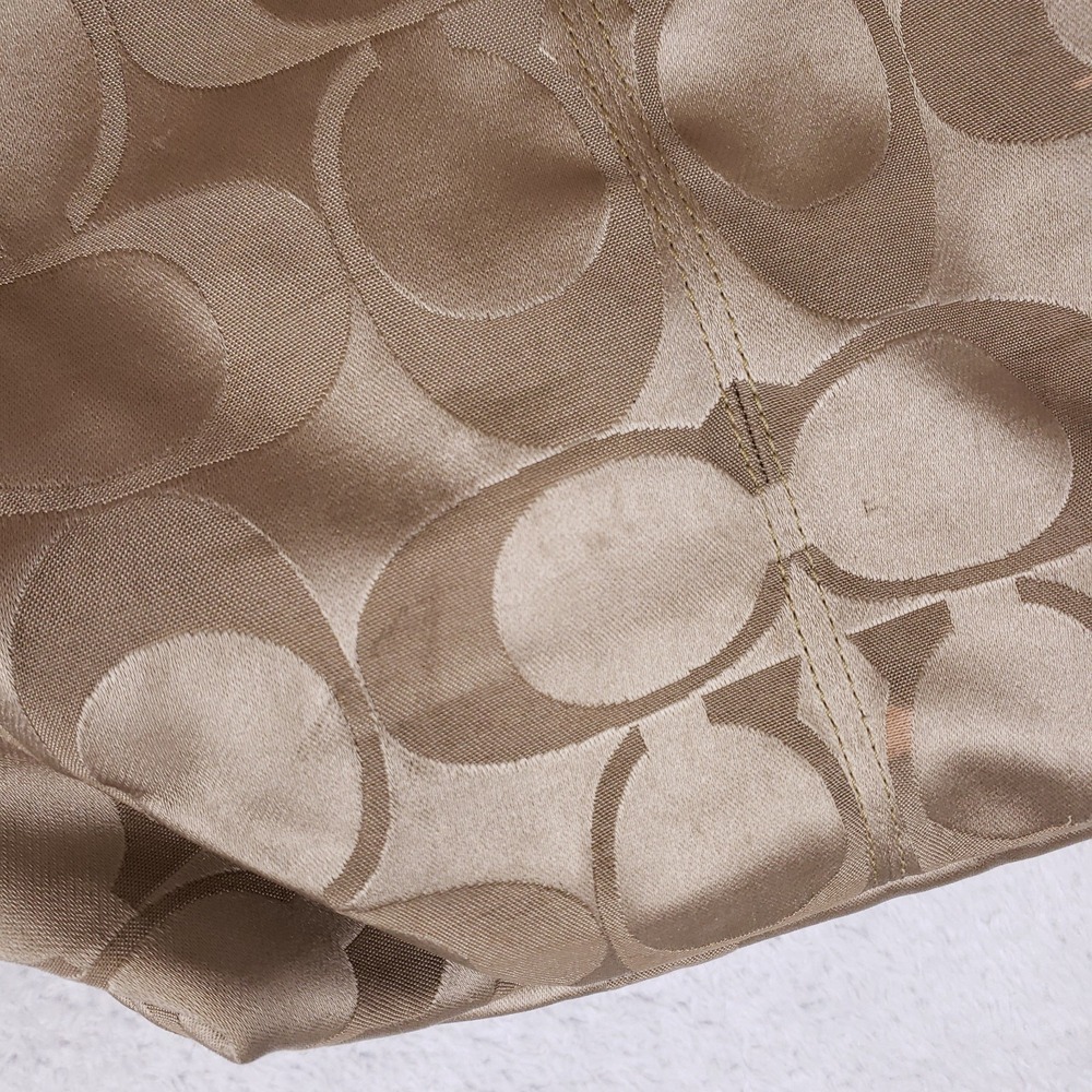 Coach‎ Signature C Jacquard Hobo Bag Large Champagne - Picture 12 of 16